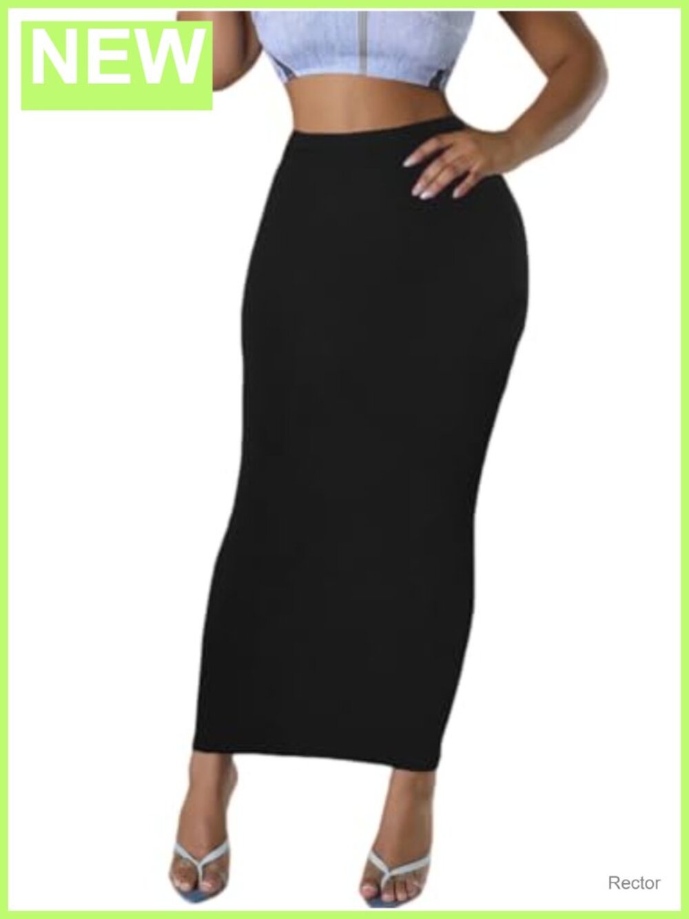 Women's Long Pencil Skirt High Waisted Bodycon Maxi Skirt Stretchy